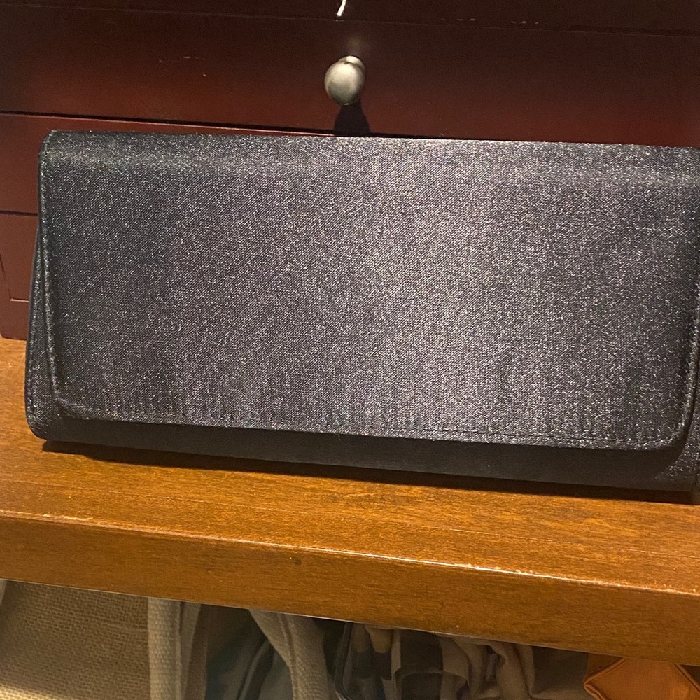 La Regale Shimmering Black Evening Bag